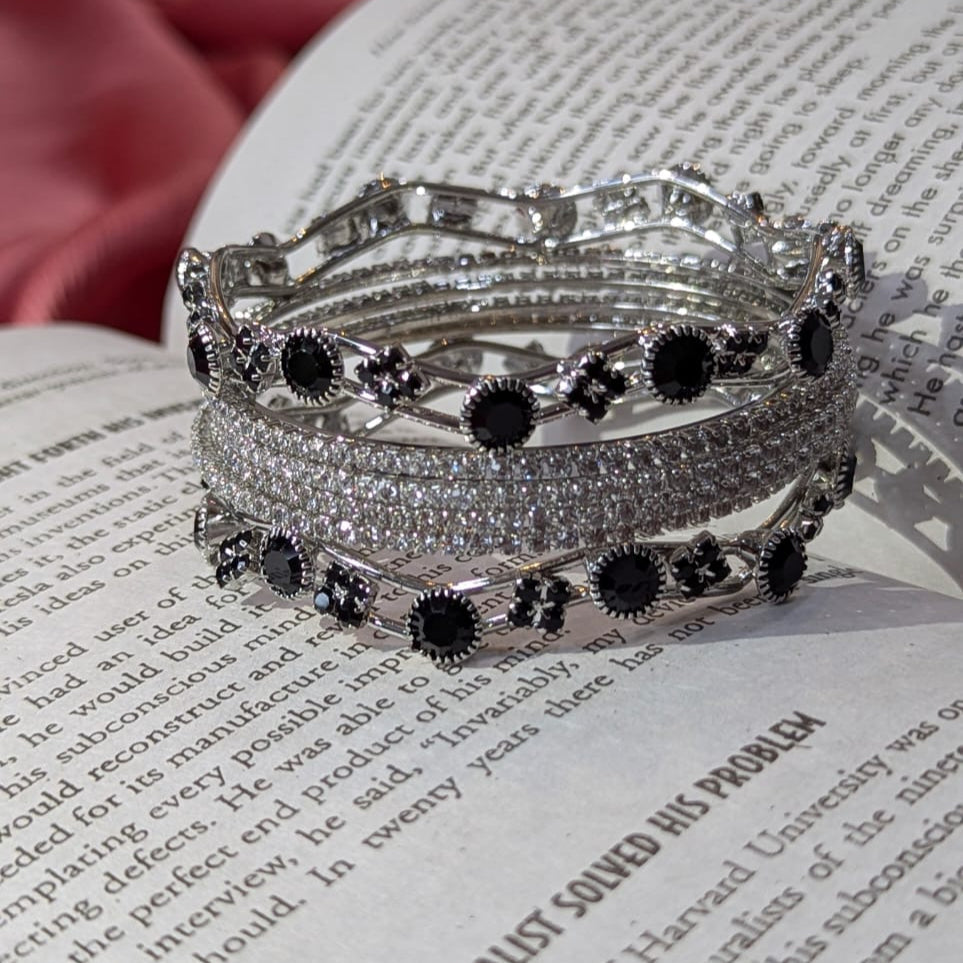 Zircon bangle bracelet