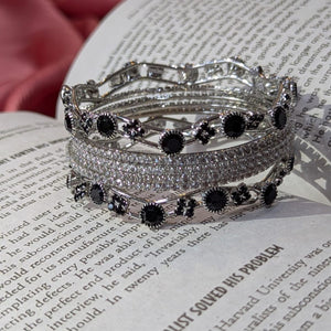 Zircon bangle bracelet